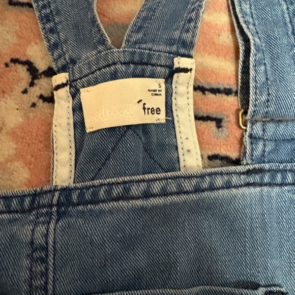 Wilfred Blue Denim Overall Shorts with Relaxed Fit - Picture 7 of 8